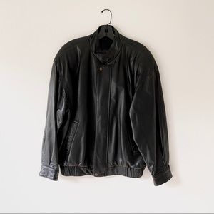 Men’s Black Leather Jacket size 38